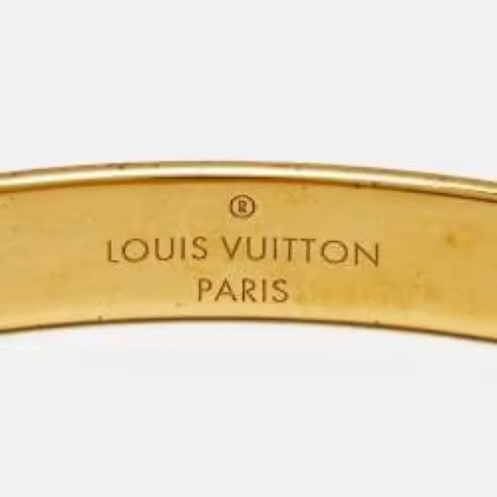 Louis Vuitton Nanogram Strass Bracelet Gold Crystal Bangle Certified Authentic 💎 - Picture 9 of 11
